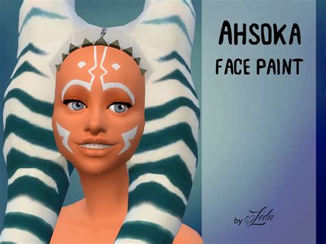 The Sims Resource - Ahsoka Tano facepaint in 2022 | Ahsoka, Face painting, Ahsoka tano