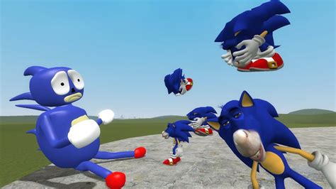 3D SANIC CLONES MEMES SONIC VS REALISTIC SONIC IN Garry S Mod YouTube