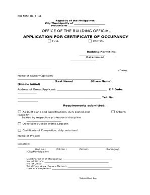 Emc Building Permit Pdf Nbc No B Doc Template Pdffiller