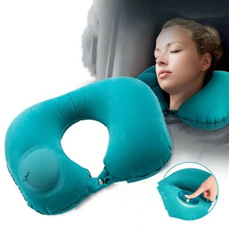 Almohada Inflable En Forma De U Para El Cuello Coj N De Viaje Port Til