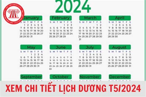 Lịch Dương Tháng 5 2024 Chi Tiết Tháng 5 Năm 2024 Có Bao Nhiêu Ngày