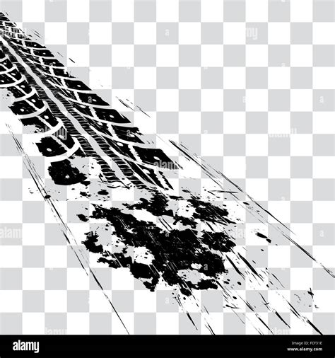 Tire Tracks Vector Stock Vector Art And Illustration Vector Image