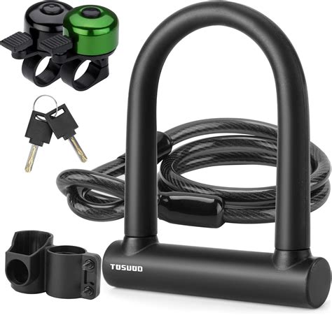 Tosuod Oversize Bike U Lock Set Heavy Duty Anti Theft Bike