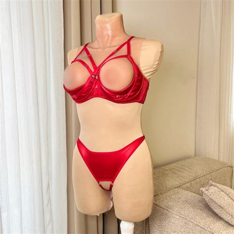 Plus Size Lingerie Open Crotched Lingerie Open Lingeries Cupless Lingerie Bikini See Through