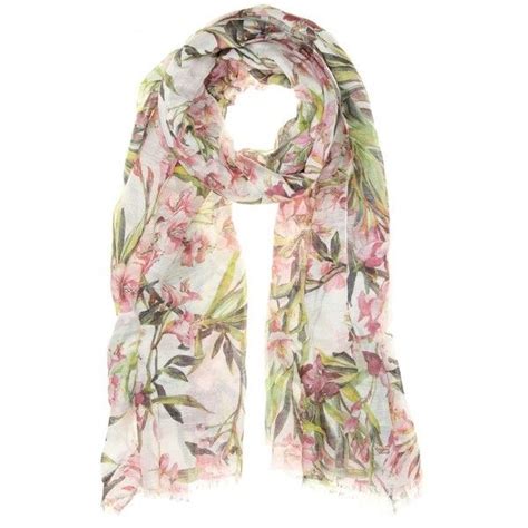 Dolce Gabbana Linen Blend Floral Print Scarf ファッションアイデア スカーフ トレンド カラー