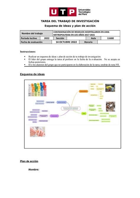 Ac S Semana Tema Tarea Esquema De Ideas Y Plan De