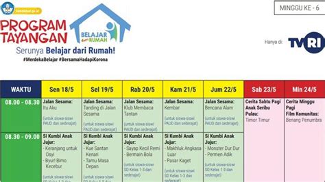 Jadwal Belajar Dari Rumah TVRI Untuk PAUD Kamis 21 Mei 2020 Materi