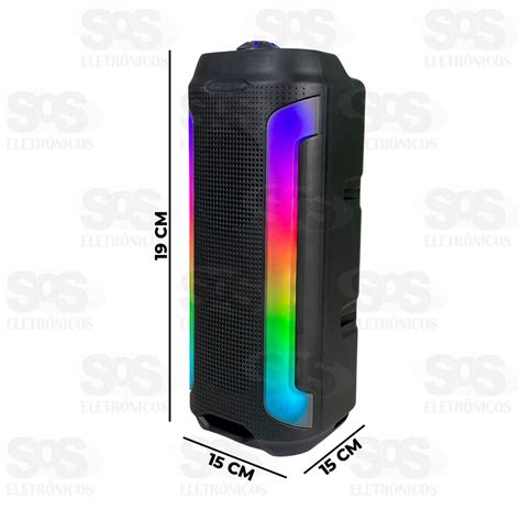 Caixa De Som W Bluetooth Tws Fm Luzes Rgb Altomex Al