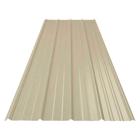 Gibraltar Building Products 8 Ft Sm Rib Galvalume Steel 29 Gauge Roof Siding Panel In Stone