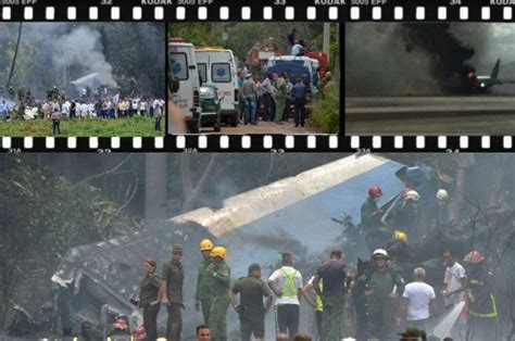 Las impactantes imágenes del accidente aéreo en La Habana Cuba