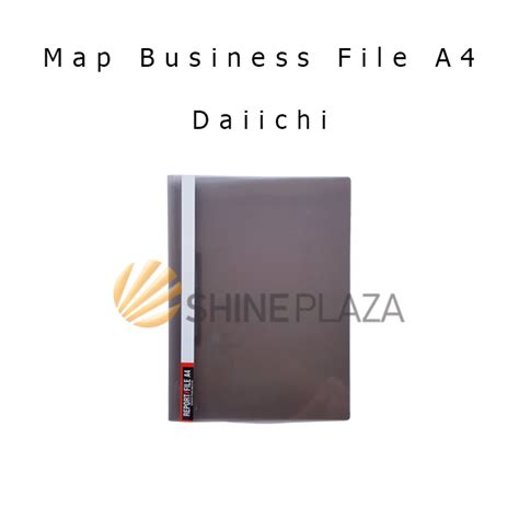 Map Business File A4 Hardcover Daiichi Map Plastik Hitam Hard Cover