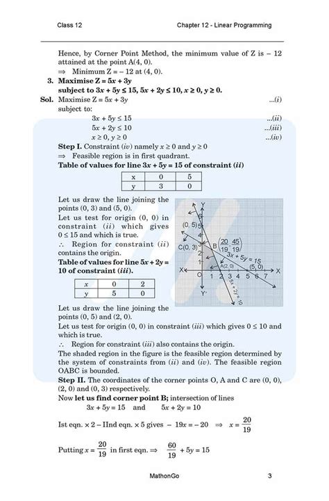 Ncert Solutions For Class 12 Maths Chapter 12 Linear Programming Mathongo