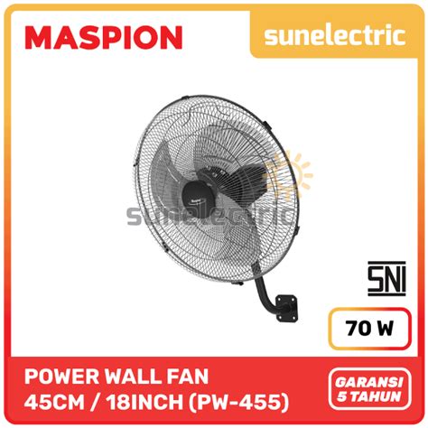 Maspion Msp Pw W Power Wall Fan Kipas Angin Dinding Inch