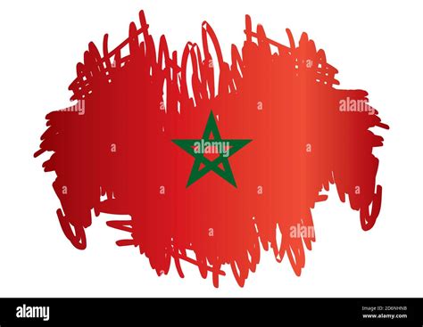 Flag Of Morocco Kingdom Of Morocco Bright Colorful Vector