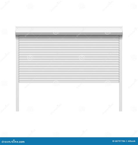 Garage Door with Rolling Shutters Stock Vector - Illustration of garage ...