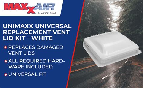 Maxxair Unimaxx Universal Replacement Vent Lid Kit Preassembled Easy Install