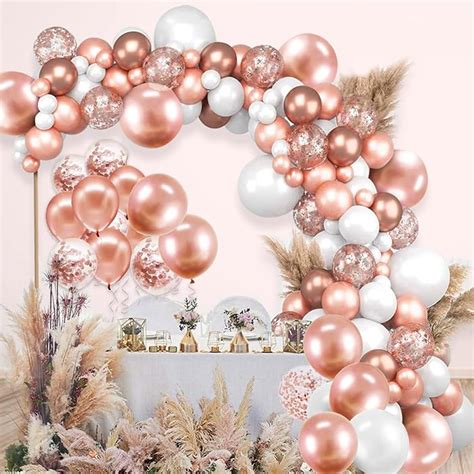 Buy Rose Gold Balloon Garland Arch Kit Confetti Balloons Party Supplies