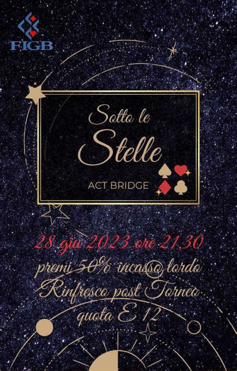 Sotto Le Stelle Accademia Bridge Figb Regione Lazio