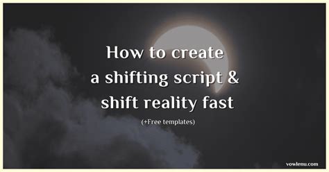 How To Create A Shifting Script Shift Fast Free Templates Vowlenu