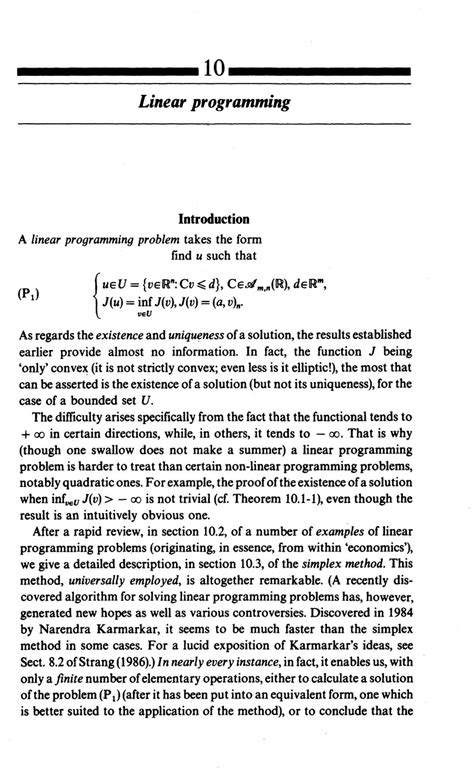 Linear Programming Chapter 10 Introduction To Numerical Linear