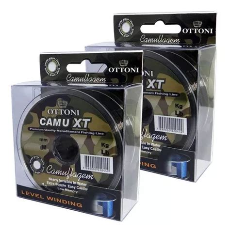 Kit 2 Linha Mono Camu Xt 0 50mm 150m 70 4 Lb Muito Forte Parcelamento