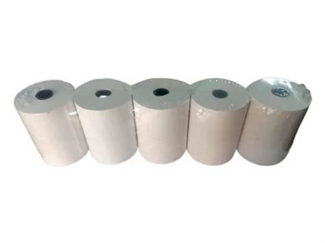 Plain White Thermal Paper Roll For Printing Gsm Gsm At Rs Roll