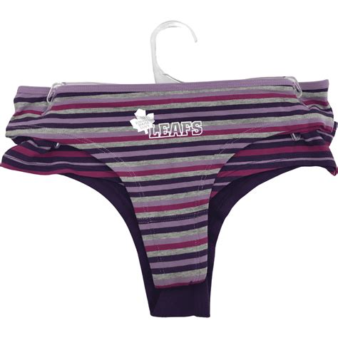 Nhl Toronto Maple Leafs Thong Underwear Purple 2 Pack Panties