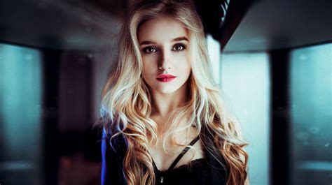 Wallpaper Face Women Model Blonde Depth Of Field Eyes Long Hair