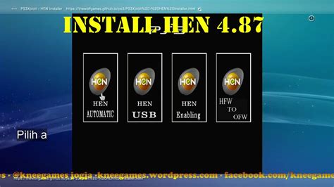 Tutorial Cara Install Hen 4 87 Ps3 Tanpa Pc Youtube