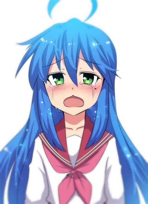 Safebooru 1girl Ahoge Blue Hair Blush Crying Crying With Eyes Open Eyebrows Visible Through