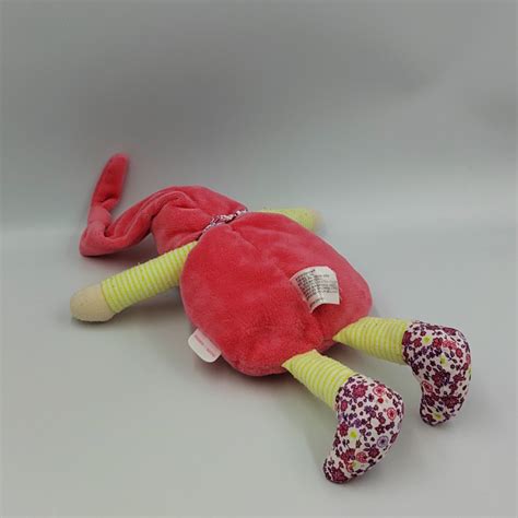 Doudou Poup E Lutin Rose Vert Tr Fle Fleurs Corolle