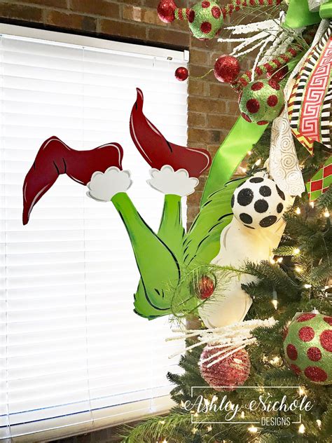 Tree Topper Or Tree Decor Grinch Inspired Legs Grinch Christmas