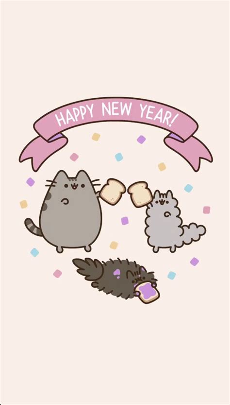 Happy New Year Pusheen Wallpaper Pusheen Cute Pusheen Cat Cute