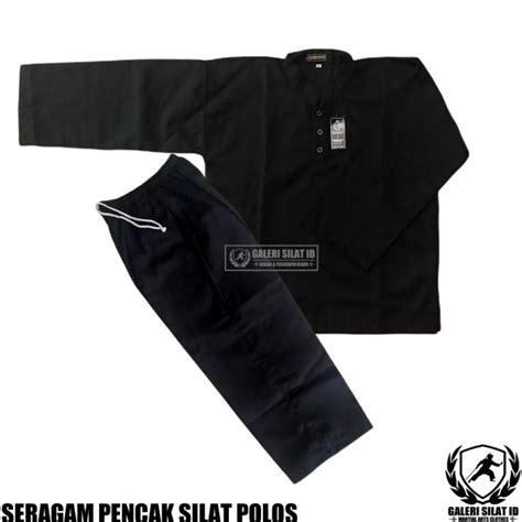 Jual Termurah Baju Seragam Pencak Silat Model Kancing Polos Polosan