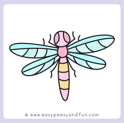 Simple Dragonfly Drawings