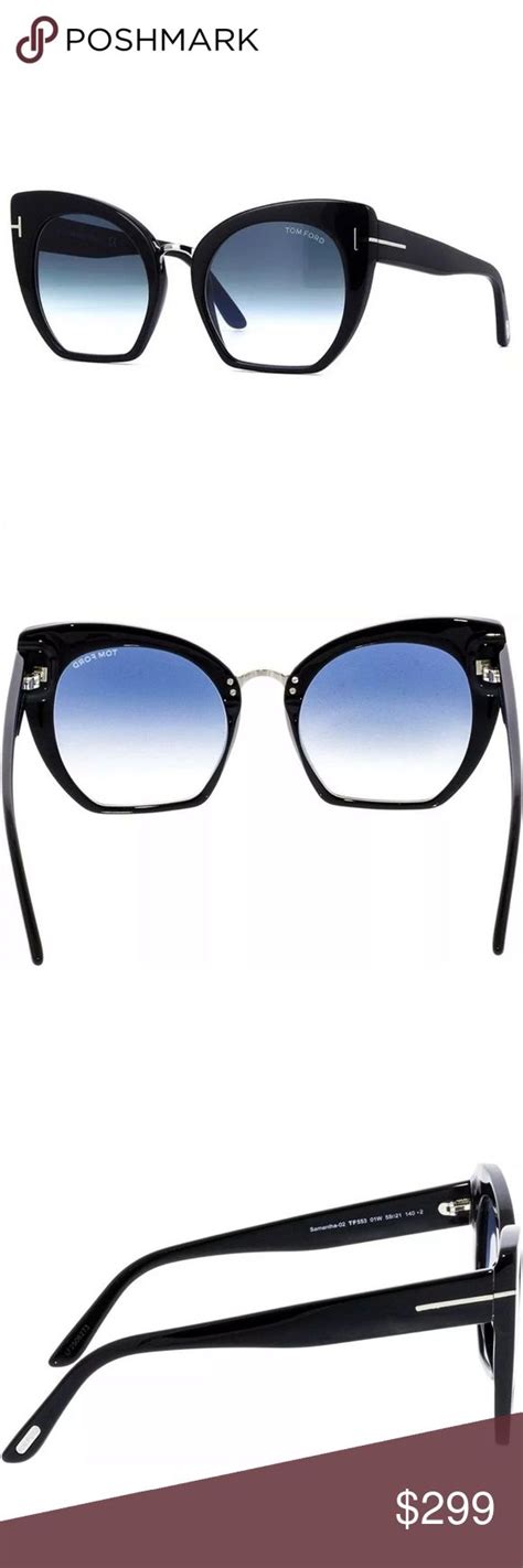 Tom Ford Samantha 02 Tf 553 01w Black Sunglasses Black Sunglasses Sunglasses Ford Accessories