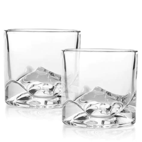 Luxury Peaks Whiskey Glasses Set 2 Creative Kitchen Fargo