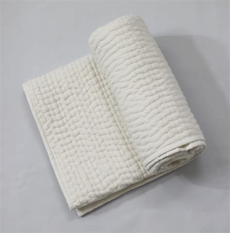 Handmade White Baby Quilt • Vritti Designs