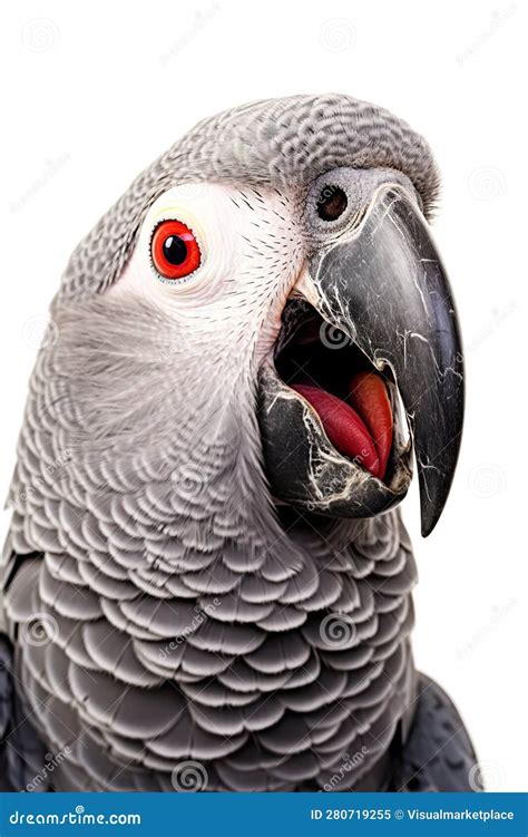 African Grey Parrot Talking Stock Illustration - Illustration of owner ...