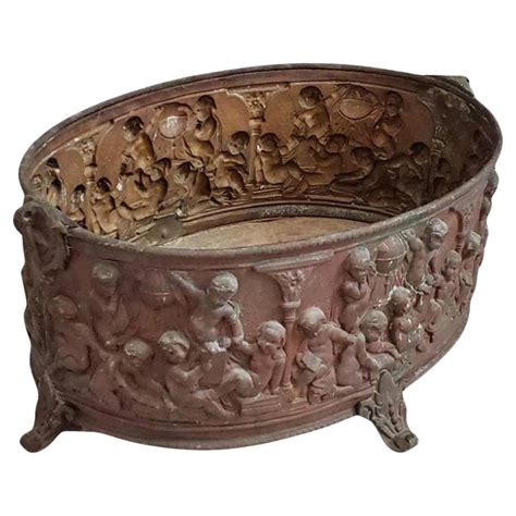 French Th C Metal Garden Jardiniere At Stdibs