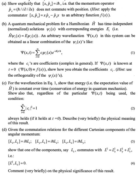 A Show Explicitly That X P Ih Ie That The Momentum Operator Ph Iox Does