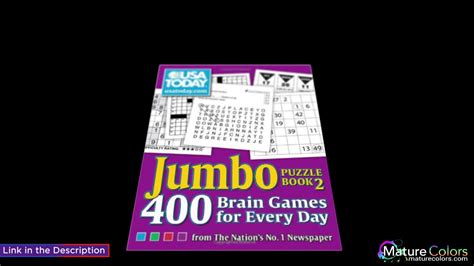 Usa Today Jumbo Puzzle Book 2 400 Brain Games For Every Day Usa Today Puzzles Youtube