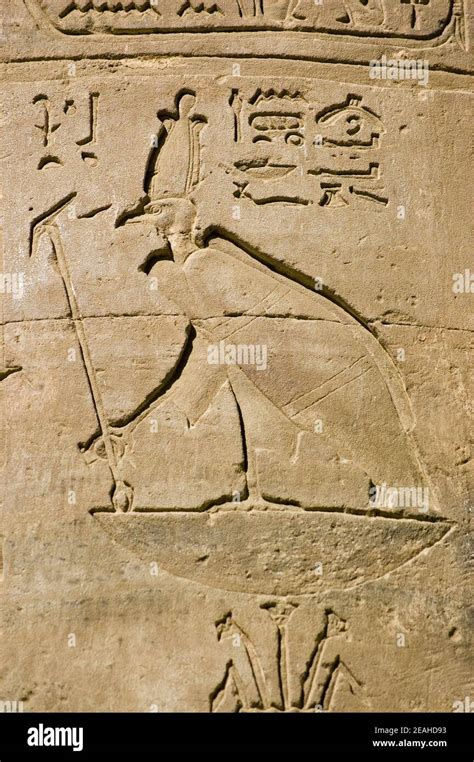 Ancient Egyptian Hieroglyphic Carving Of The Vulture Goddess Nekhbet