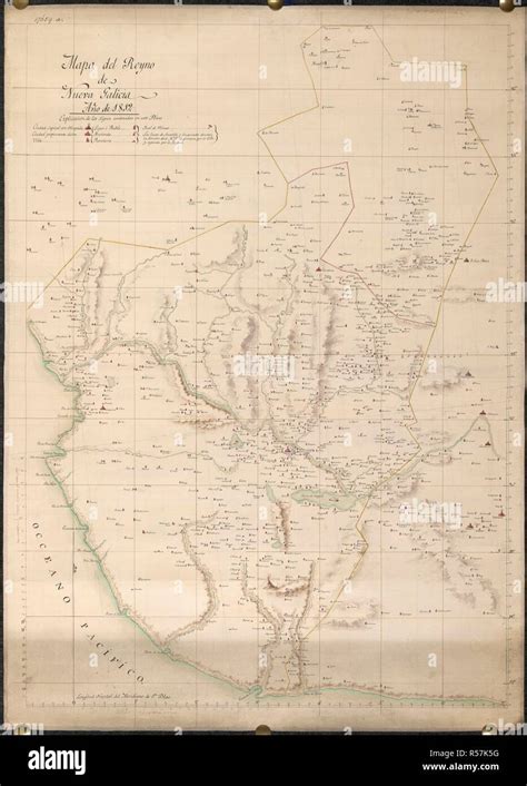 Map of New Galicia, Mexico. Mexico; 1812. [Whole map] Map of New Galicia, Mexico Originally ...