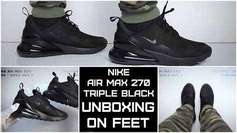 👟nike Air Max 270 Triple Black Sneaker Review Unboxing And On Feet Youtube