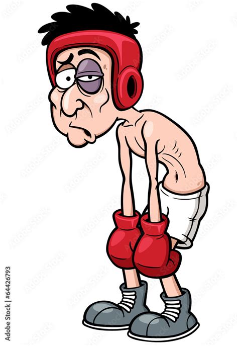 Vector Illustration Of Cartoon Boxer Stock Vector Adobe Stock