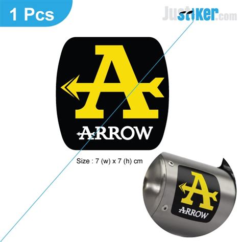 Jual Arrow Sticker New Logo Silencer Knalpot Exhaust Muffler Shopee