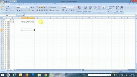 Convert Date To Mmm Yyyy Format In Ms Excel Youtube