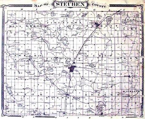 Map of Steuben County, Indiana - Art Source International