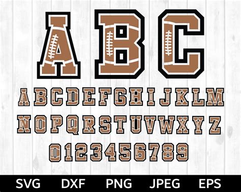 Football Font SVG, Football Lettering SVG, Sports Font SVG, Football Font Alphabet - Etsy